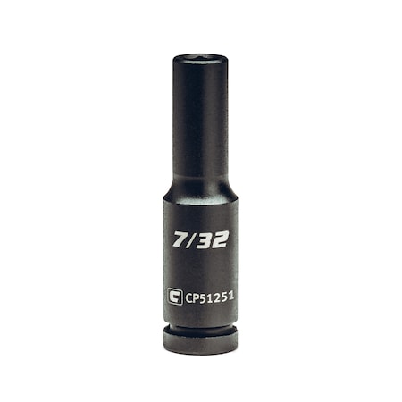 Capri Tools 1/4 in Drive 7/32 in 6-Point SAE Deep Impact Socket CP51251